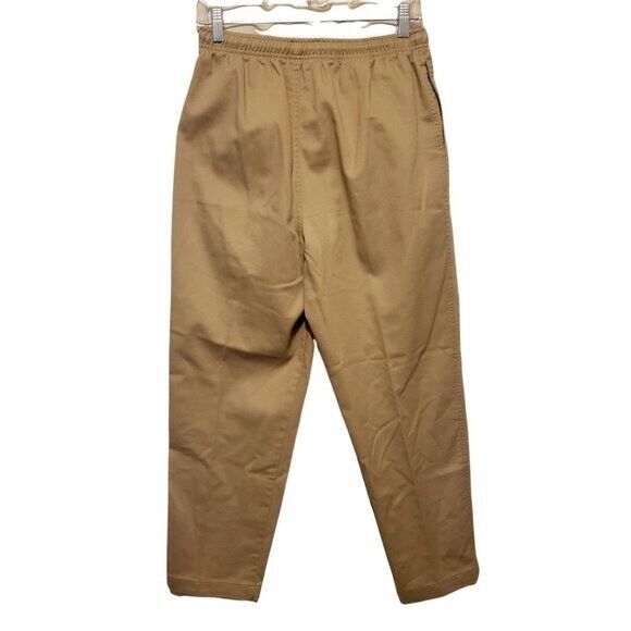 Lands End Womens Size 9 Tan Solid Elastic Waist Chino Pants - Picture 6 of 10